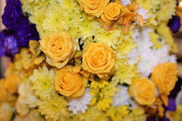 bouquet of yellow roses