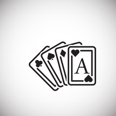 Casino icon on background for graphic and web design. Simple vector sign. Internet concept symbol for website button or mobile app.