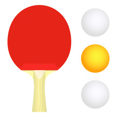 Table tennis racket vector design illustration isolated on white background