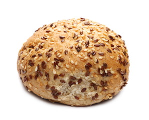 Burger buns with sesame isolated on white background