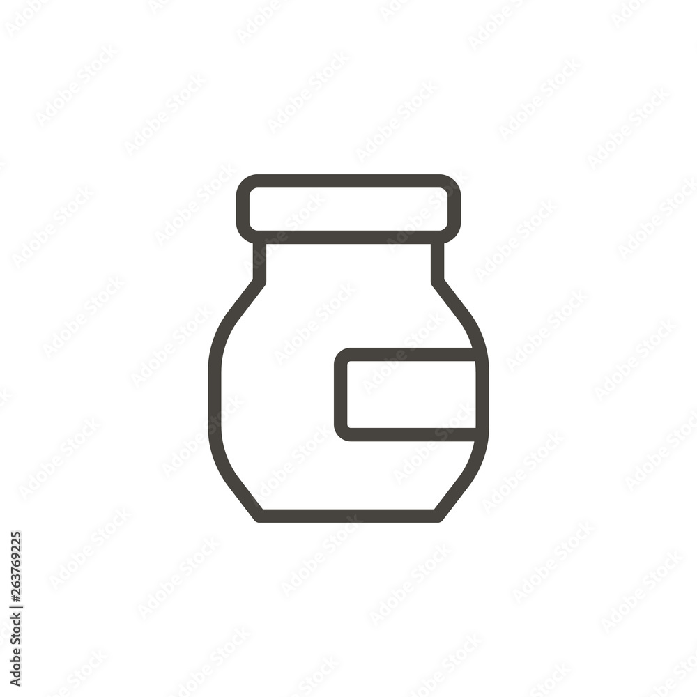 Poster bottle, drug vector icon. element of medicine for mobile concept and web apps illustration. thin lin