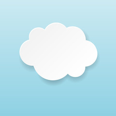 Cartoon  Cloud And Blue Background
