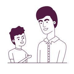 father with son avatar character