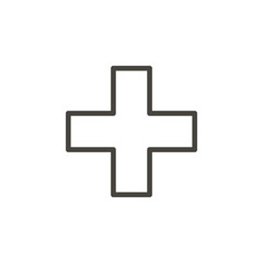 Cross, hospital, medical vector icon. Element of medicine for mobile concept and web apps illustration. Thin line icon for website design and development. Vector icon