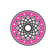 Yoga related icon on background for graphic and web design. Simple vector sign. Internet concept symbol for website button or mobile app.