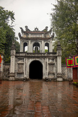 Fototapeta na wymiar Entrance to One Pillar Pagoda in Hanoi Vietnam