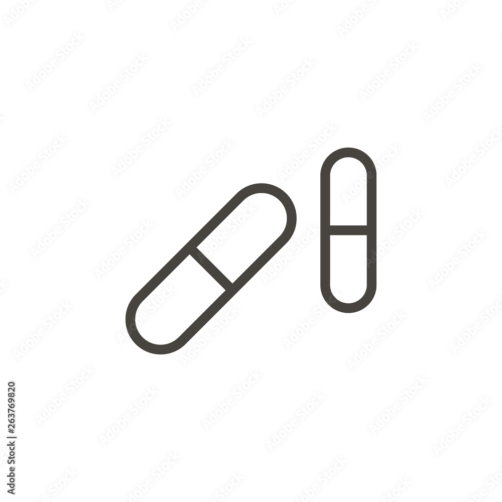 Poster medical, tablets vector icon. element of medicine for mobile concept and web apps illustration. thin