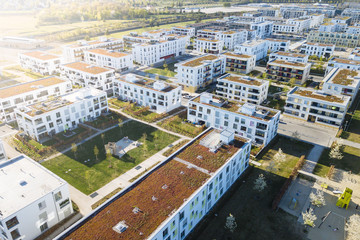 Fototapeta na wymiar New apartment blocks in a residential area