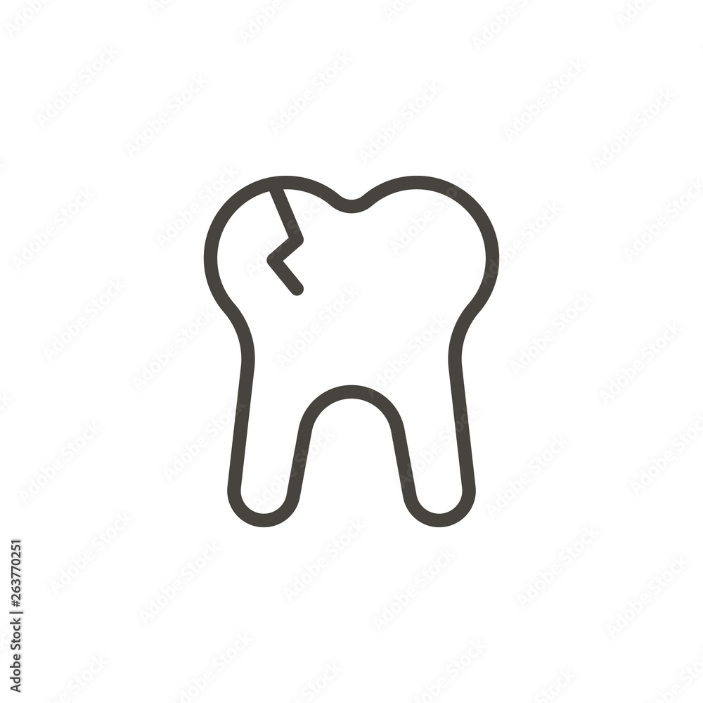 Aufkleber tooth, tomography vector icon. element of medicine for mobile concept and web apps illustration. thi