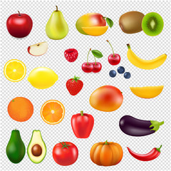 Collection Fresh Fruit Transparent Background