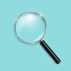 Magnifying Glass Isolated Mint background