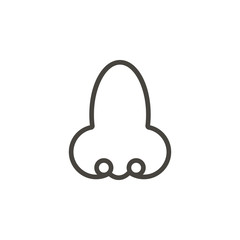 Anatomy, nose, smell vector icon. Element of medicine for mobile concept and web apps illustration. Thin line icon for website design and development. Vector icon