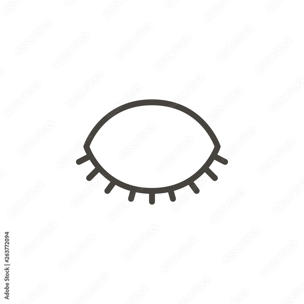 Poster eye, sleep vector icon. element of medicine for mobile concept and web apps illustration. thin line 