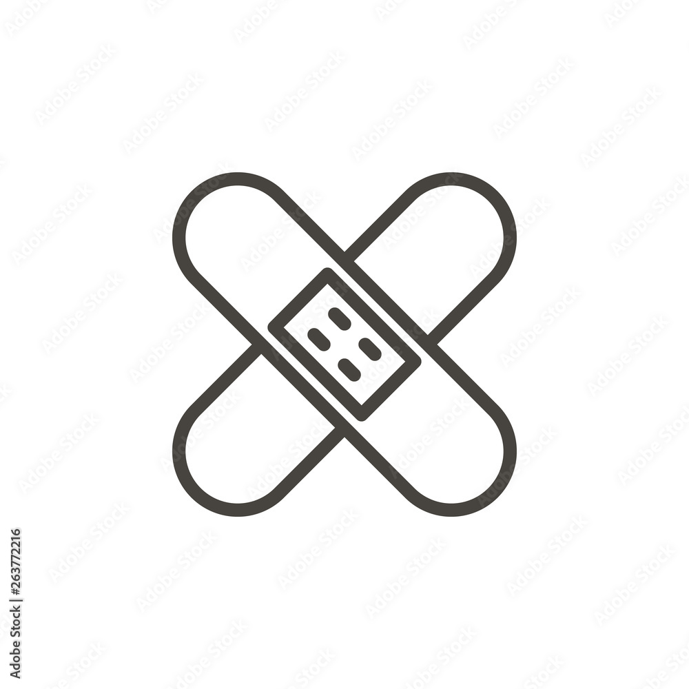 Poster Patch, plaster vector icon. Element of medicine for mobile concept and web apps illustration. Thin line icon for website design and development. Vector icon