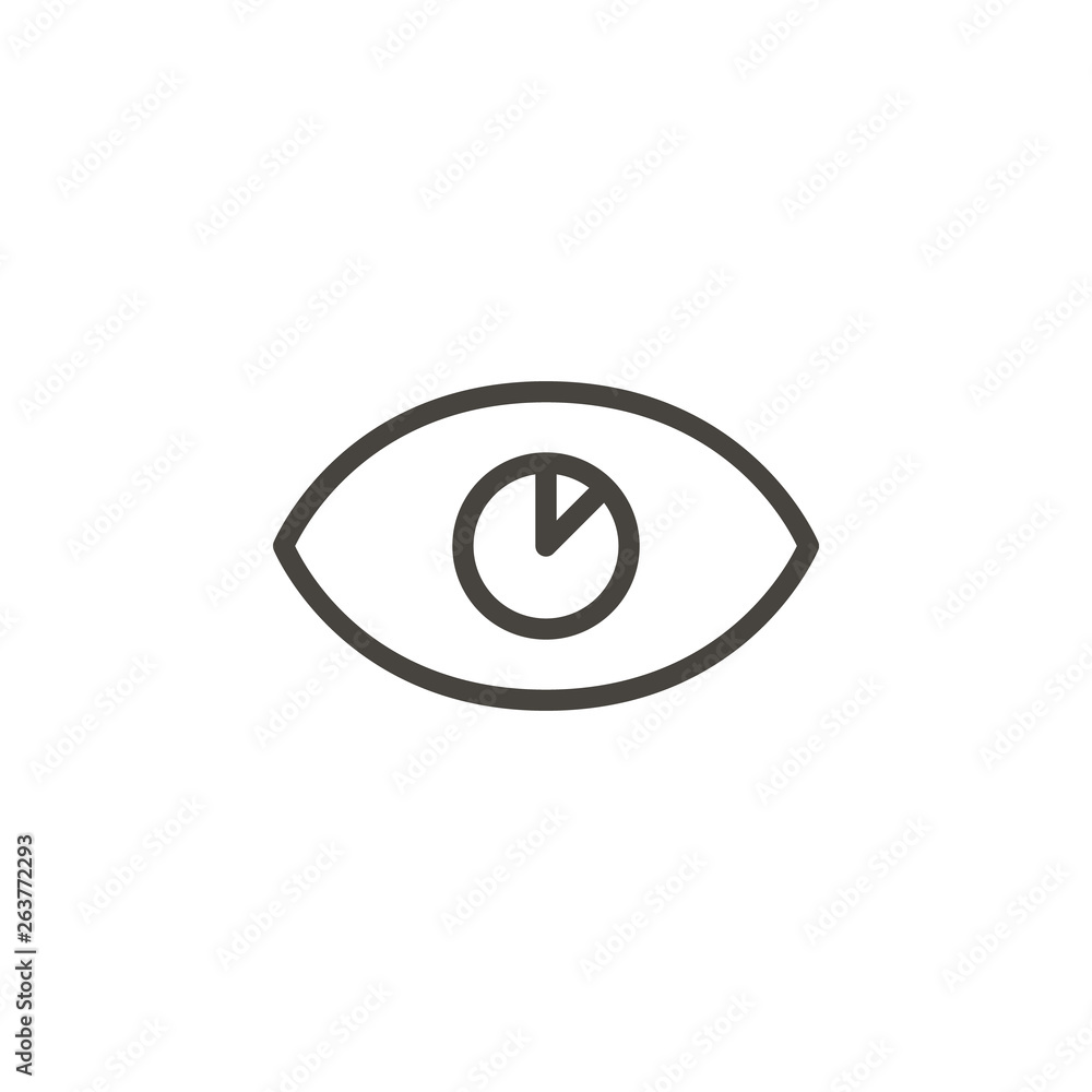 Poster anatomy, eye, view vector icon. element of medicine for mobile concept and web apps illustration. th