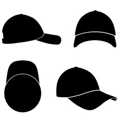 baseball cap icon, logo isolated on white