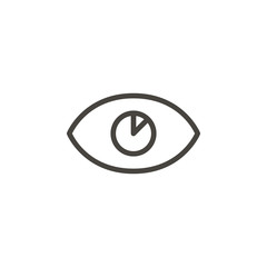 Anatomy, eye, view vector icon. Element of medicine for mobile concept and web apps illustration. Thin line icon for website design and development. Vector icon
