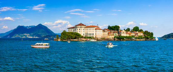 Beautiful lakes of Italy - scenic Lago Maggiore, Borromean island 