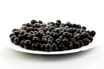 Black currant isolated on white