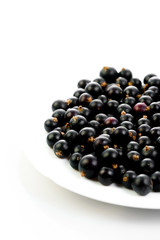 Black currant isolated on white
