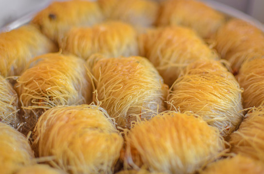 Close up of the traditional baclava pastry dish