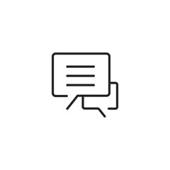 Chat Text Social Media Icon. Modern Simple Vector For Web Site Or Mobile App