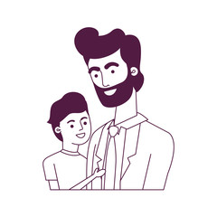 father with son avatar character