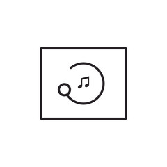 Music Player Social Media Icon. Modern Simple Vector For Web Site Or Mobile App