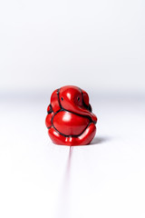 Ganesh dios de religion india, elefante rojo, artesania india