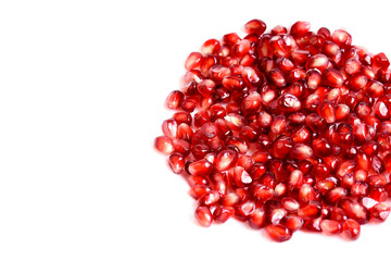 Pomegranate isolated on white