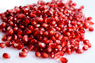 Pomegranate isolated on white