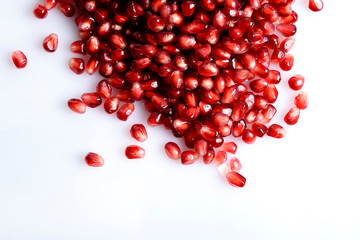 Pomegranate isolated on white