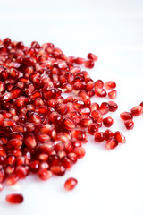 Pomegranate isolated on white