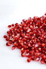 Pomegranate isolated on white