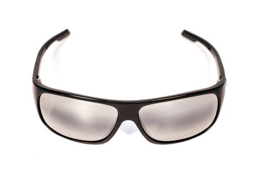Sunglasses for men wrap around - rectangular isolated over white.