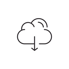 Download Cloud Modern Simple Outline UI Vector Icon