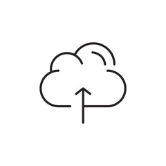 Upload Cloud Modern Simple Outline UI Vector Icon