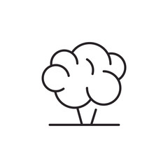 Line Tree Icon. Vector Illustration