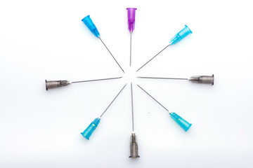syringe close up. injection vial