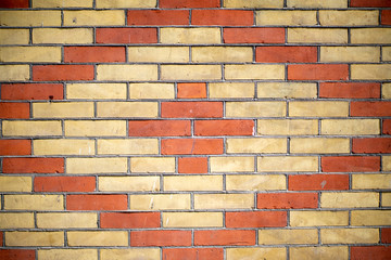 Coloured brick wall texture