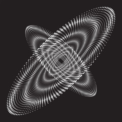 Dotted Halftone Vector Spiral Pattern or Texture