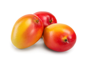 Mango fruit isolated on white background close-up