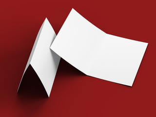 Open invitation card mockup - 3d illustration