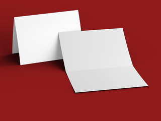 Open invitation card mockup - 3d illustration