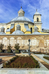 Amazing view of San Francisco el Grande church in City of Madrid, Spain