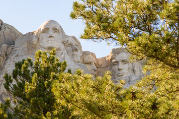 Obraz premium Mount Rushmore Framed with Trees 2