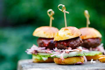 Mini brioche burger buns