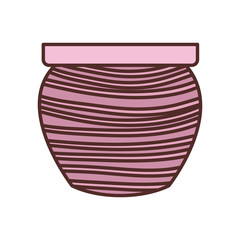 cute flower pot isolated icon