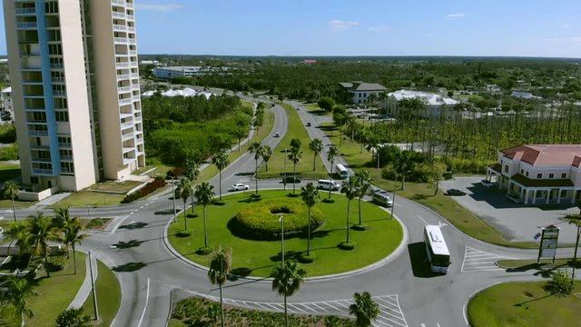 East Mall Round About Grand Bahama Bahamas Slow Motion