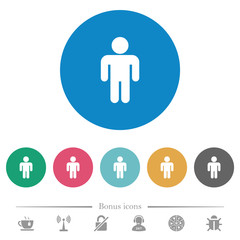 Male sign flat round icons